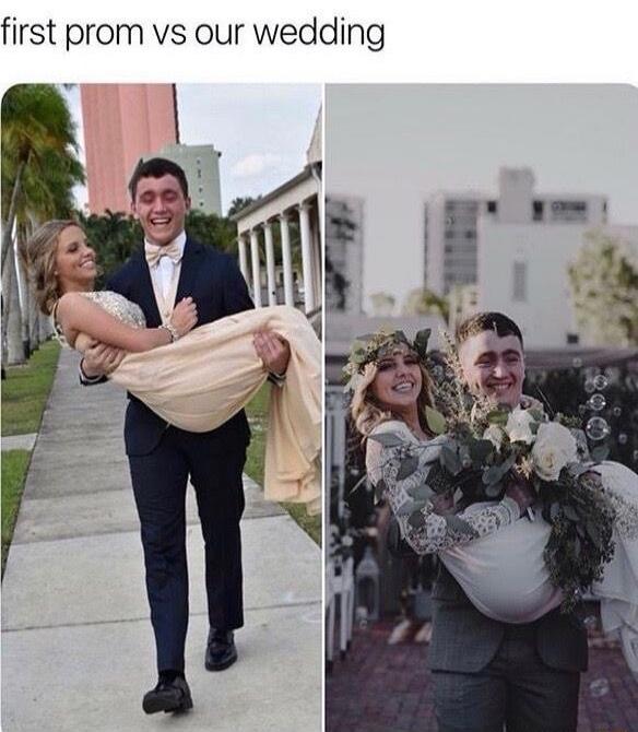 first prom vs our wedding
