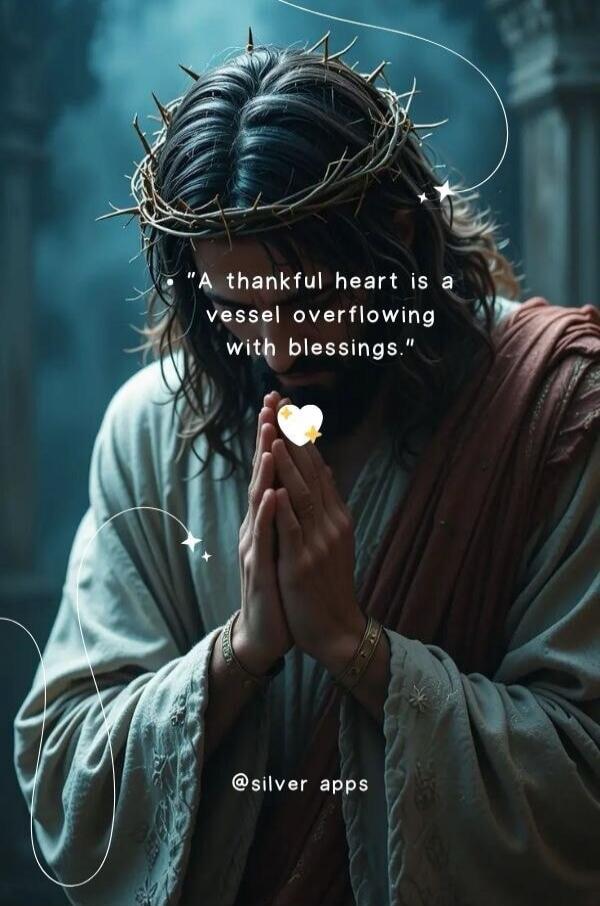 A thankful heart is a vessel overflowing with blessings. @silver apps