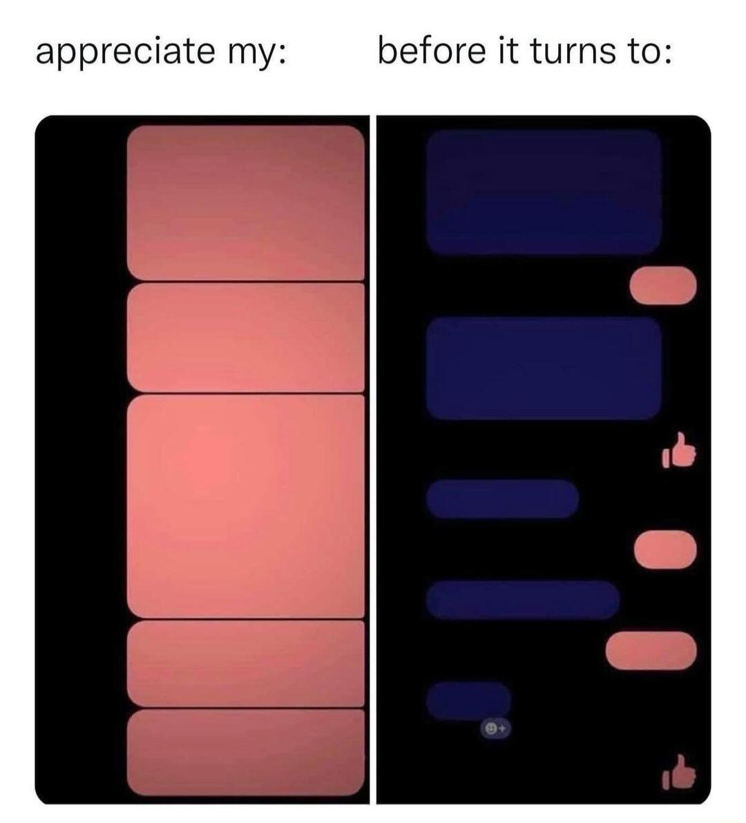 appreciate my before it turns to