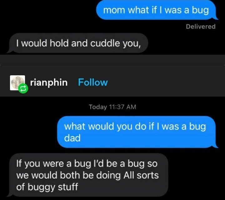 rianphin Follow LV RYeT0 oM 5To e ITaTe NelUlo o CRVoIVN rianphin Follow Today 1137 AM If you were a bug Id be a bug so WERWeUeRoTol gl oT Nelollsle WV Ke1g of buggy stuff 106672 notes 0 2 e