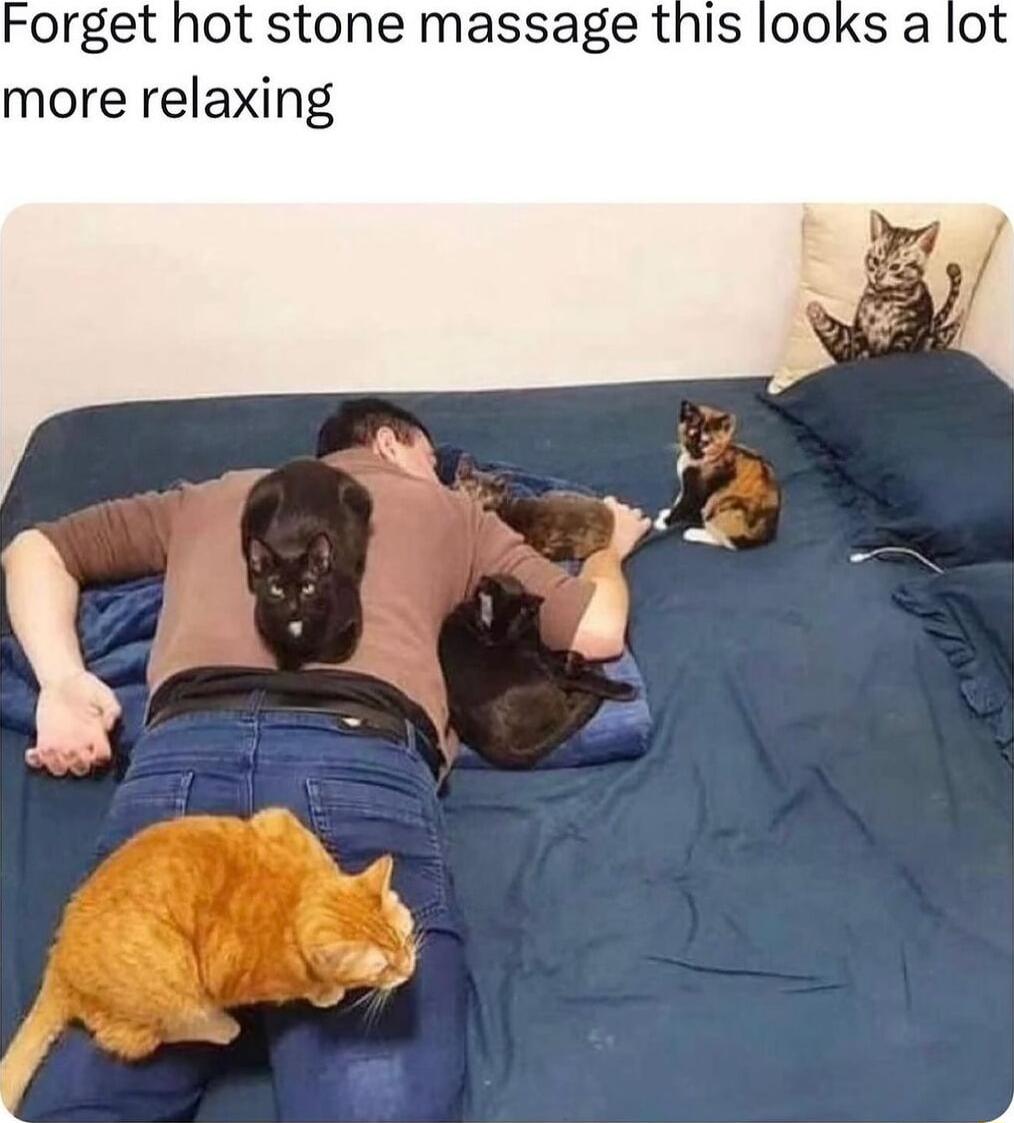 Forget hot stone massage this looks a lot more relaxing