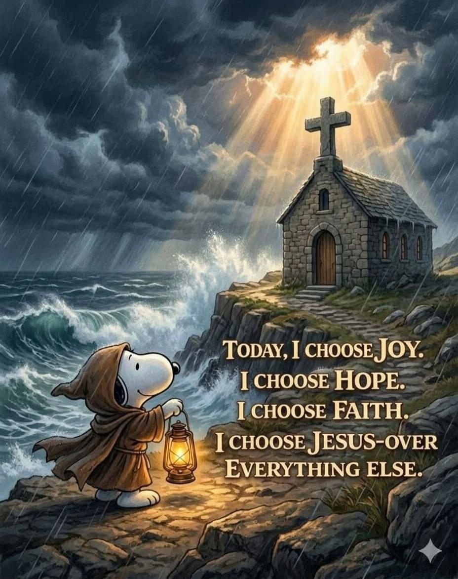 Today, I choose joy. I choose hope. I choose faith. I choose Jesus over everything else.