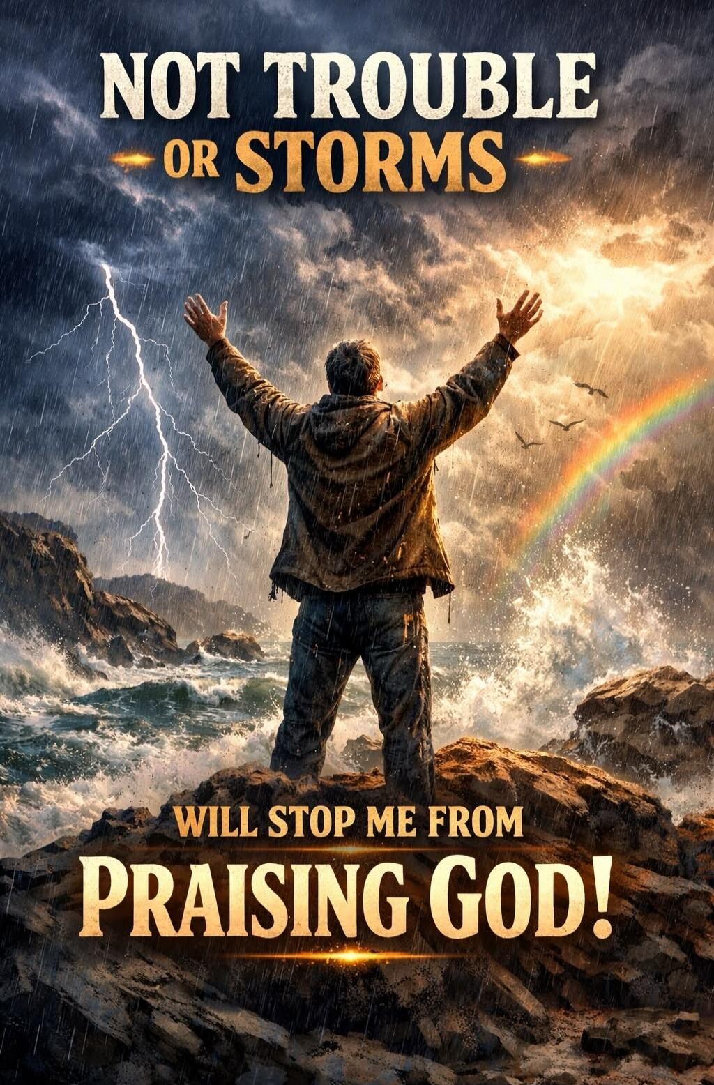NOT TROUBLE OR STORMS WILL STOP ME FROM PRAISING GOD!