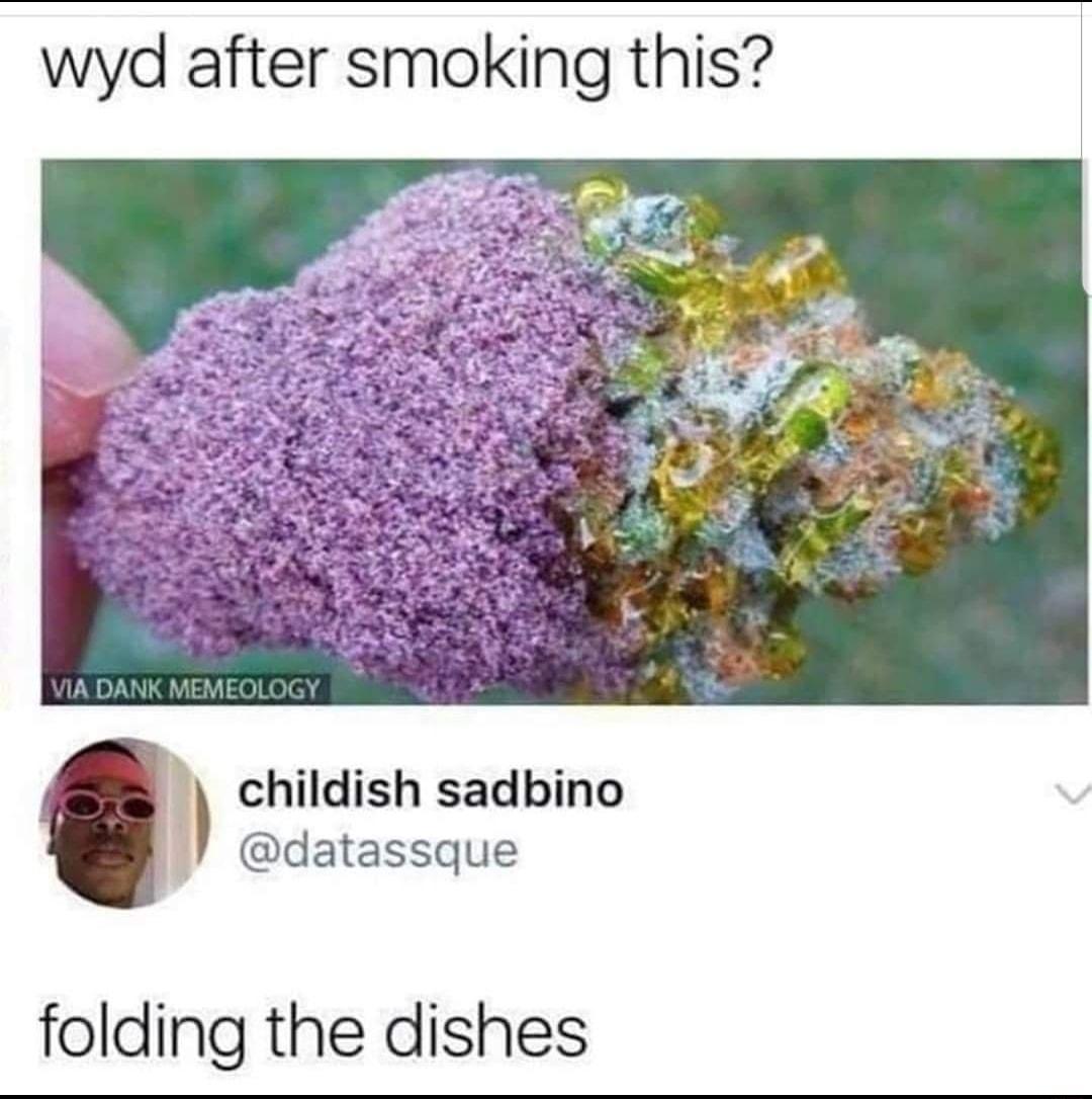 wyd after smoking this childish sadbino datassque folding the dishes
