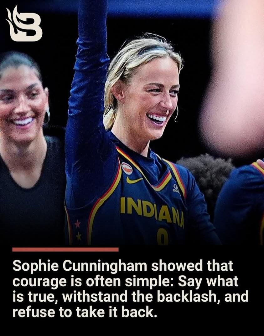 Sophie Cunningham showed that courage is often simple: Say what is true, withstand the backlash, and refuse to take it back.