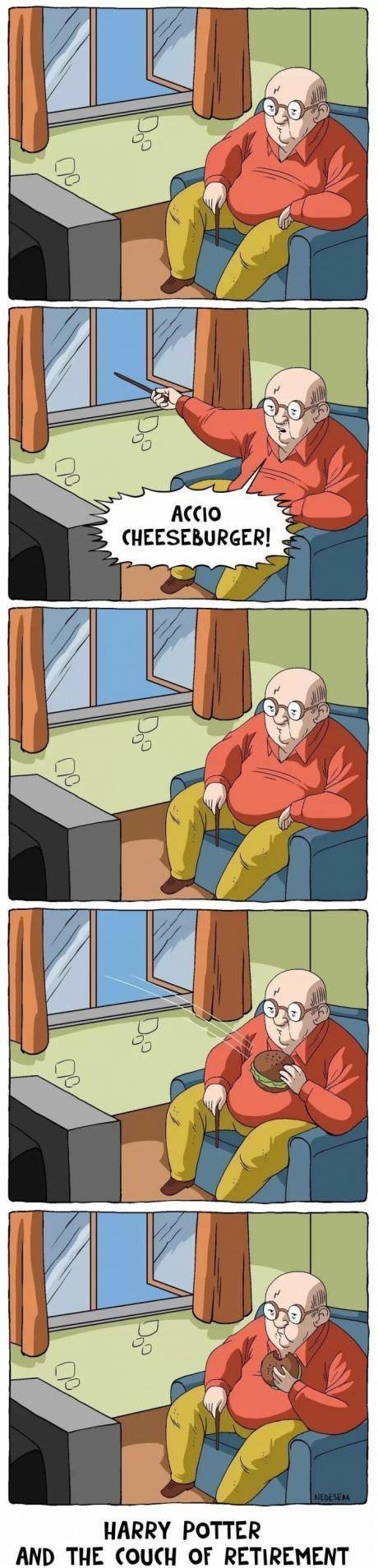 d HEESEBURGER A S 20 L L Accio HARRY POTTER AND THE COUCH OF RETIREMENT