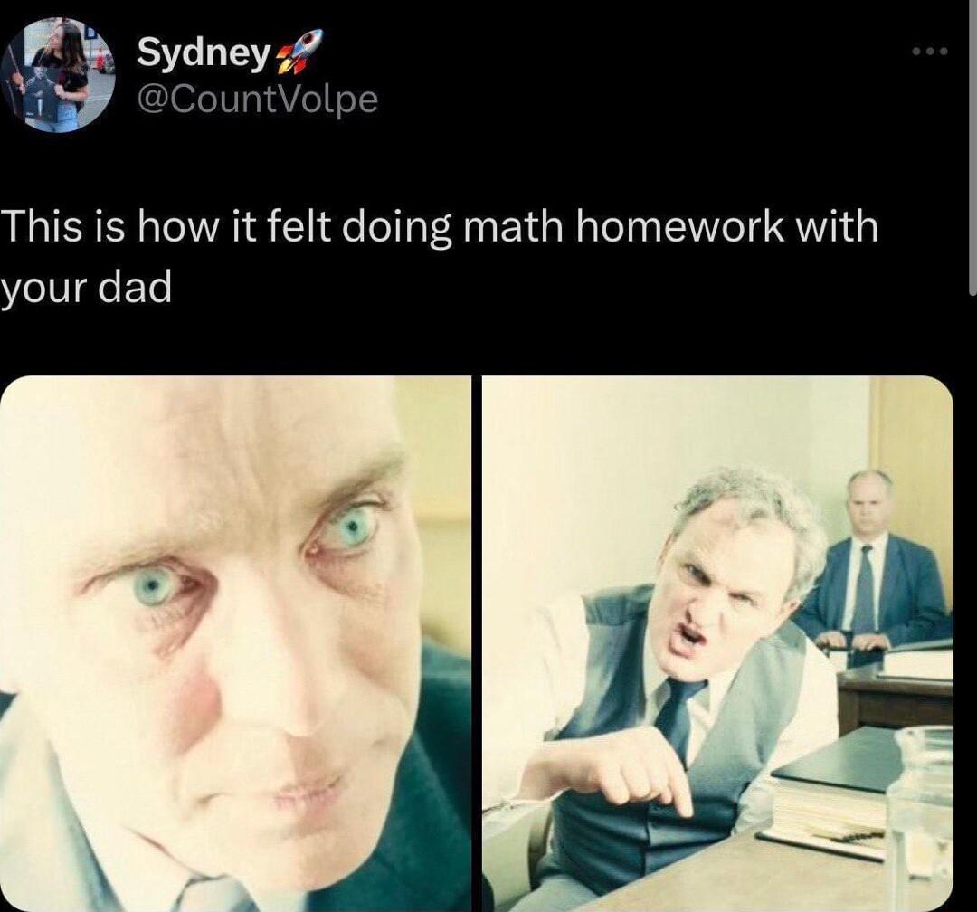 o Cou his is how it felt doing math homework with our dad