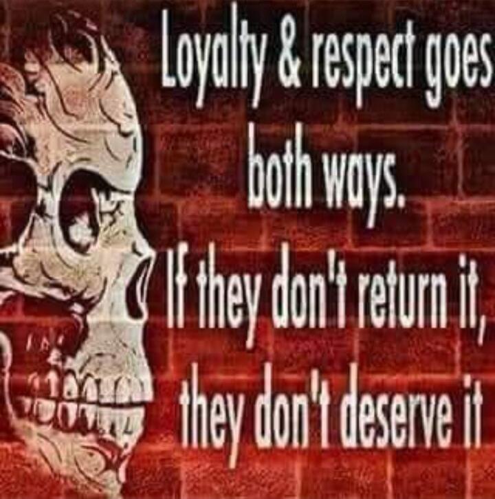 Loyalty & respect goes both ways. If they don't return it, they don't deserve it.