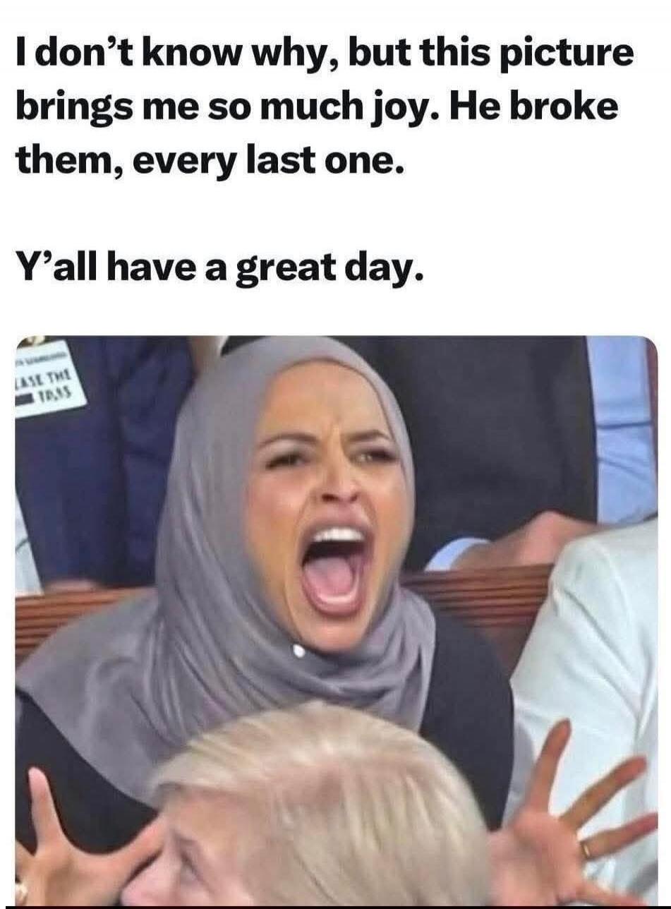 I don’t know why, but this picture brings me so much joy. He broke them, every last one. Y’all have a great day.