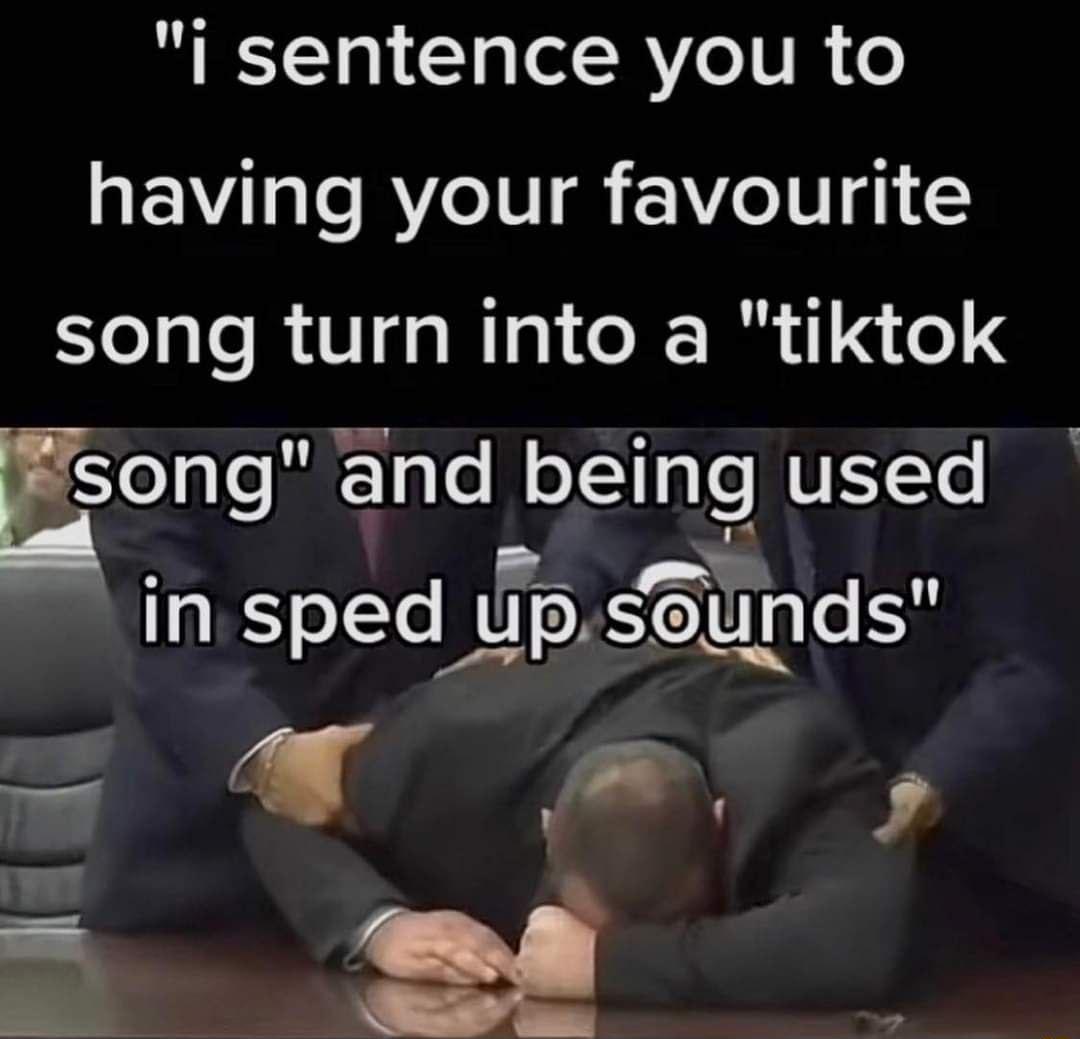 i sentence you to EV 1 Te V11 AV 10141 5 song turn into a tiktok song and being used in spedjsds r ST Y