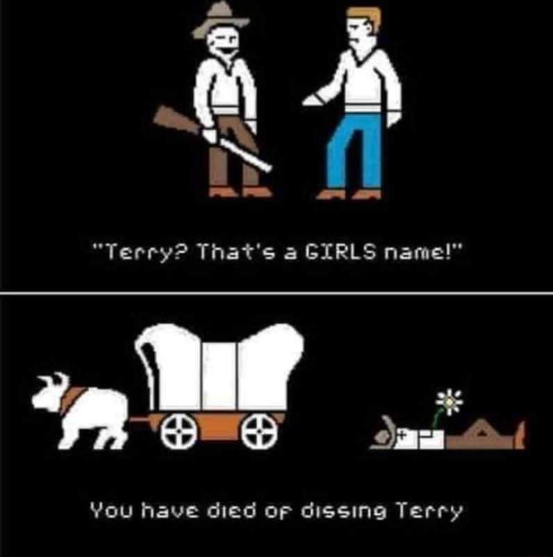 Terry Thats a GIRLS name Un m DG Jmarnd Vou have died of dissing Terry