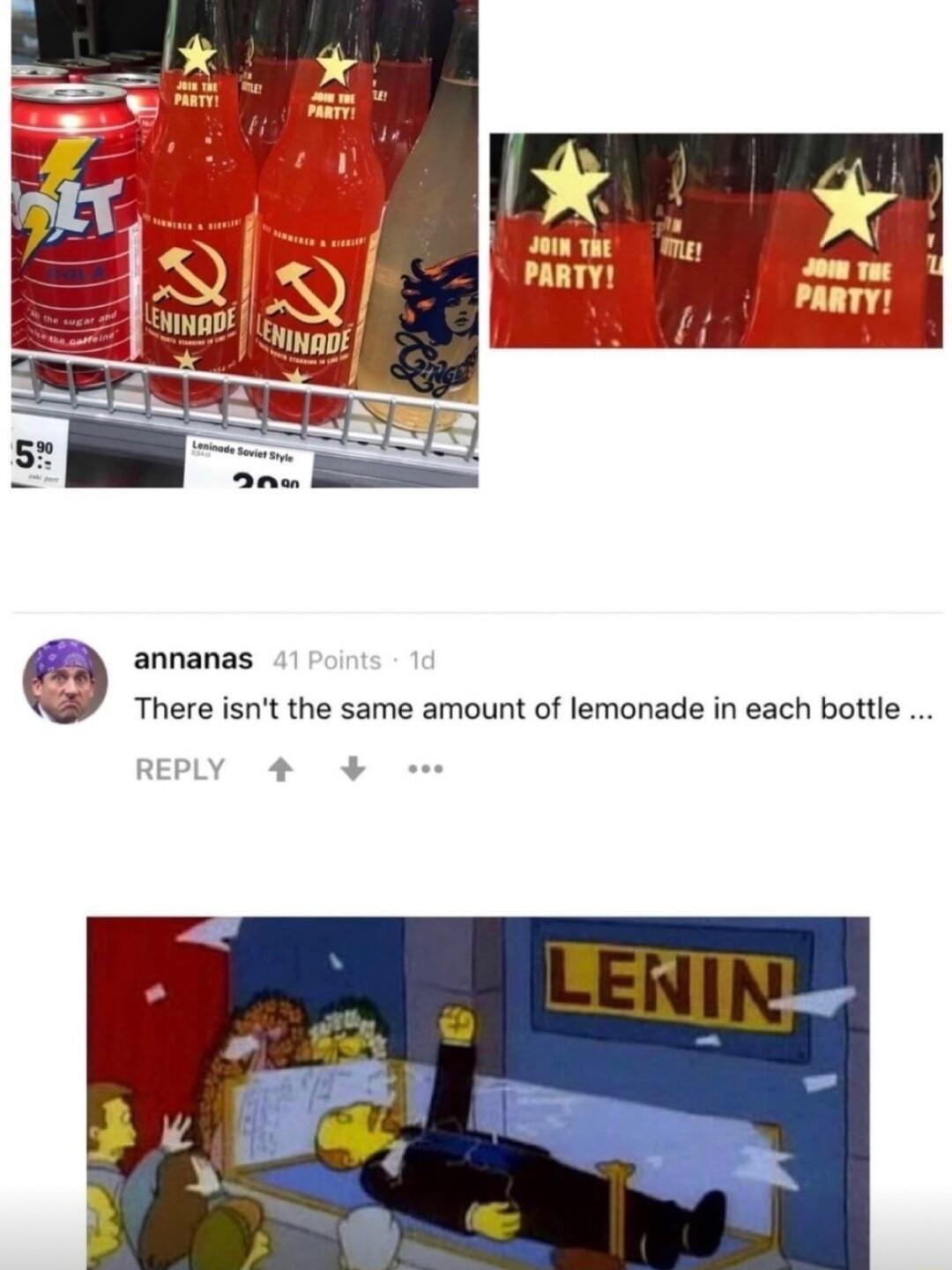 annanas There isnt the same amount of lemonade in each bottle REPLY 4