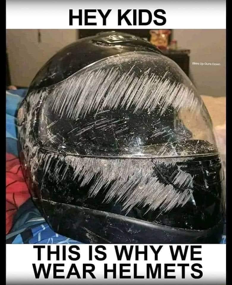 THIS IS WHY WE WEAR HELMETS