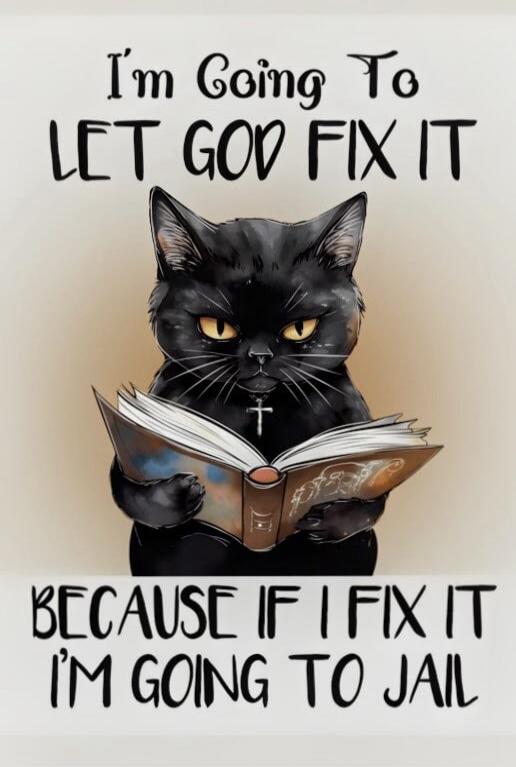 I'm Going To LET GOD FIX IT BECAUSE IF I FIX IT I'M GOING TO JAIL