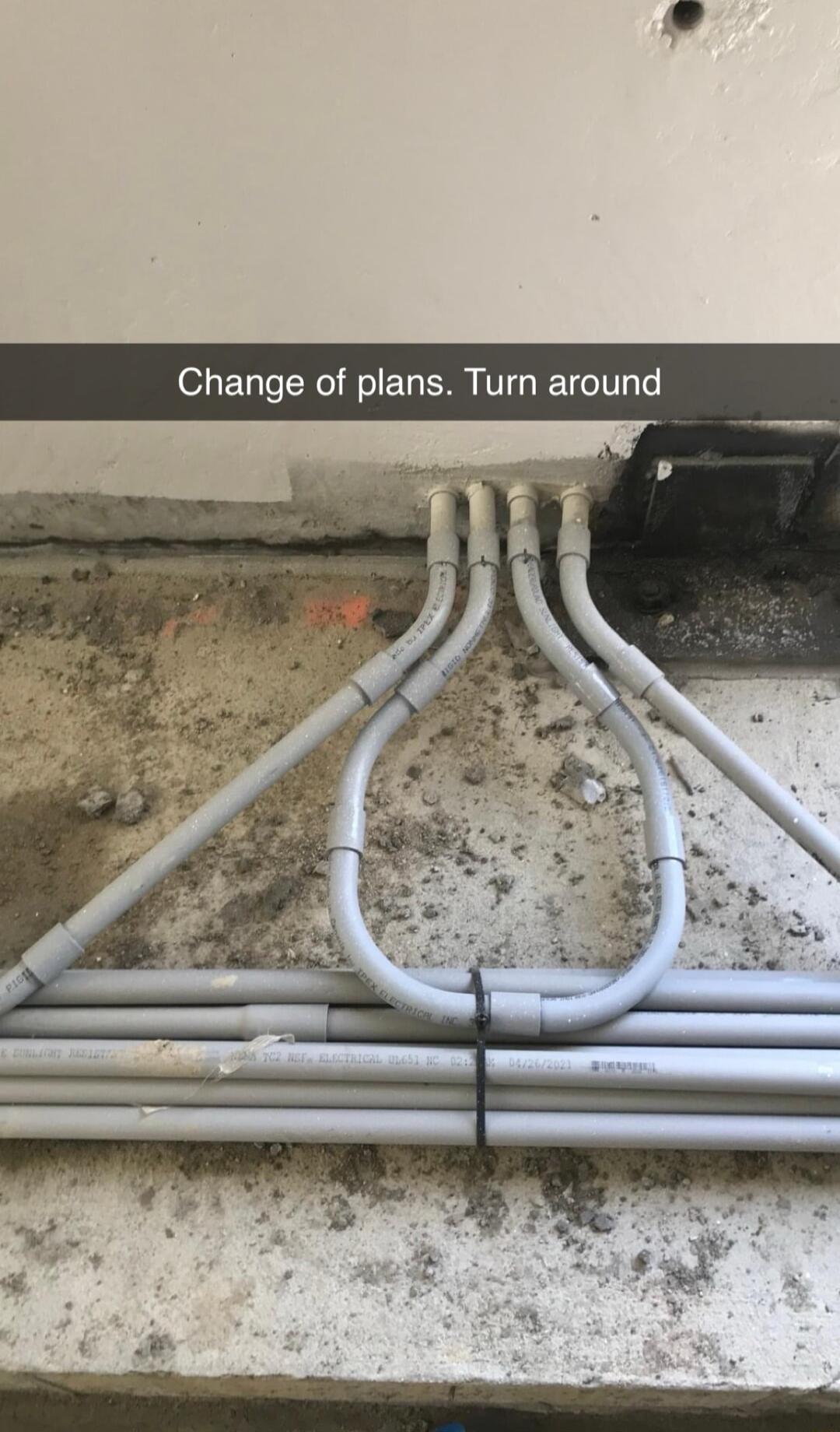 Change of plans Turn around