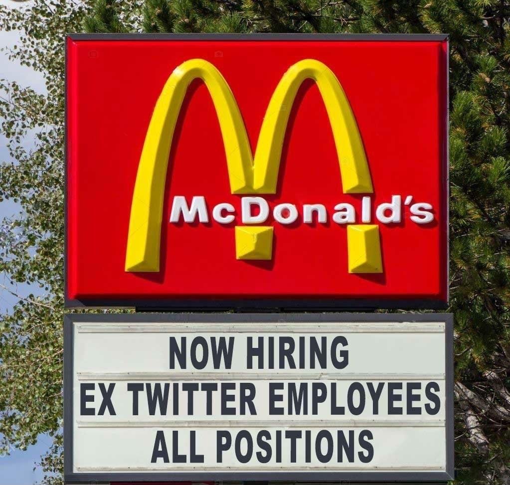 McDonalds NOWHIRING EXTWITTER ENPLOYEES gi8 ALL POSITIONS 8