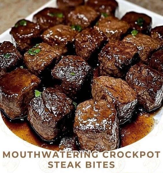 MOUTHWATERING CROCKPOT STEAK BITES