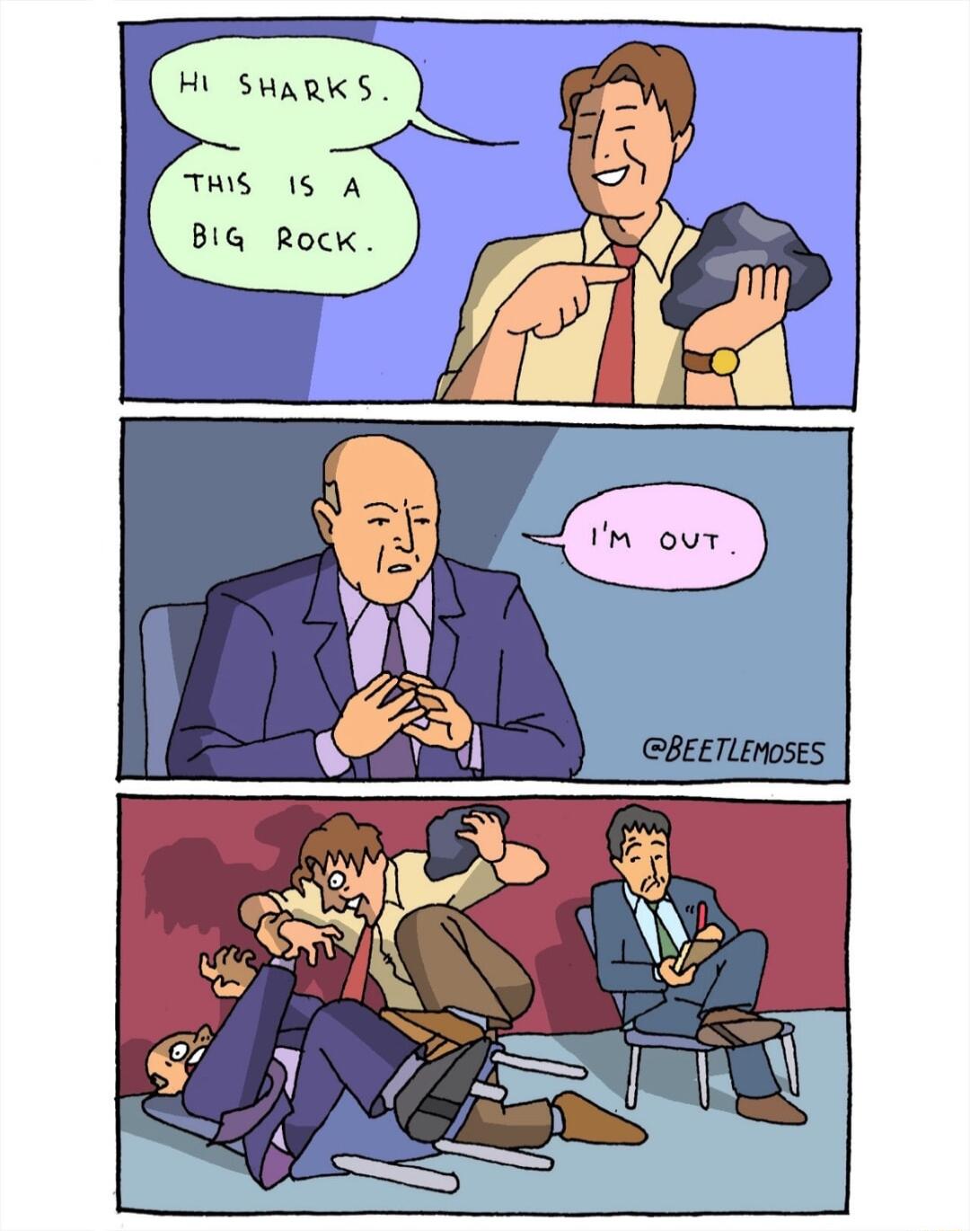 HU SHARKS THIS 1S A BiG Rock