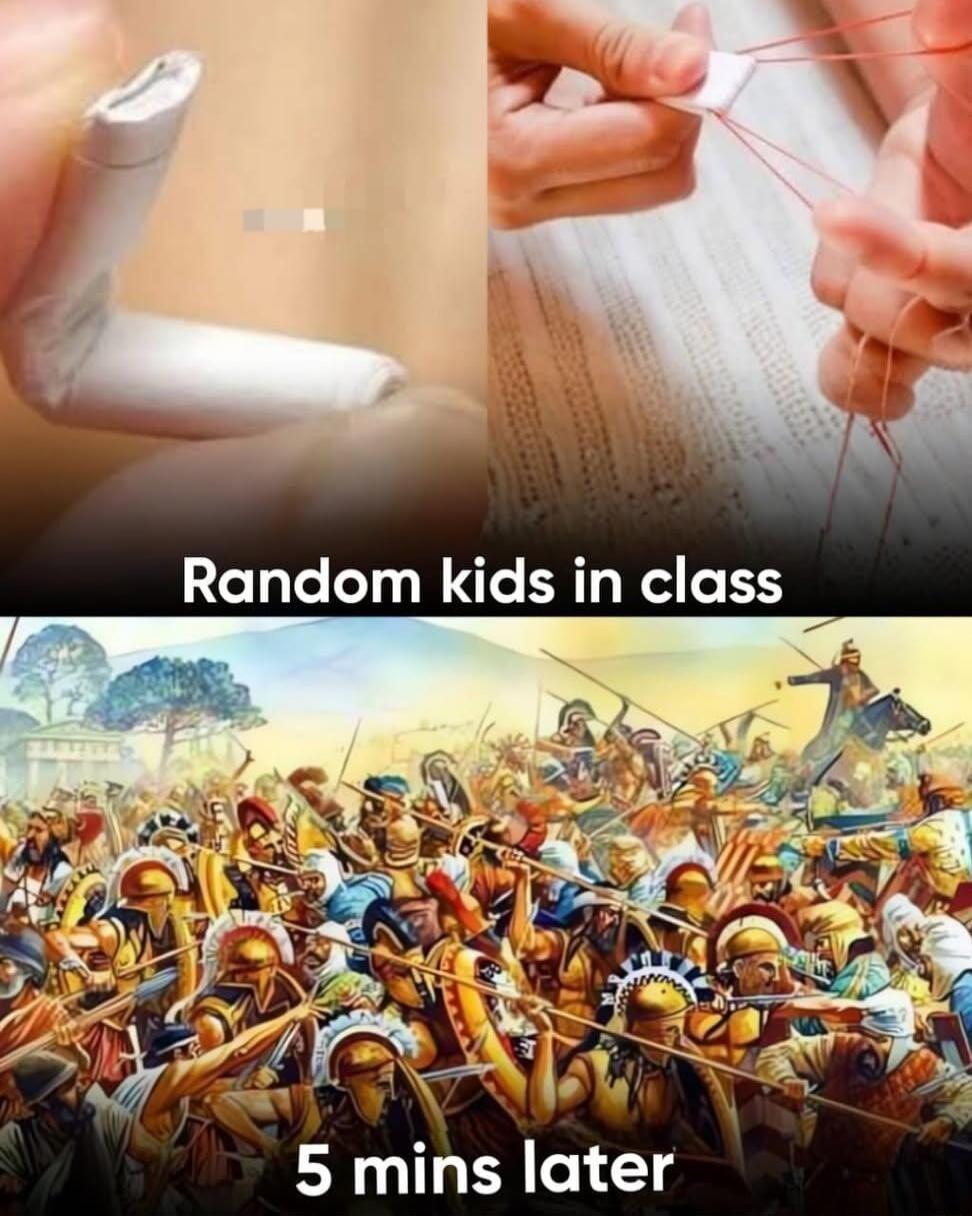 Random kids in class
5 mins later