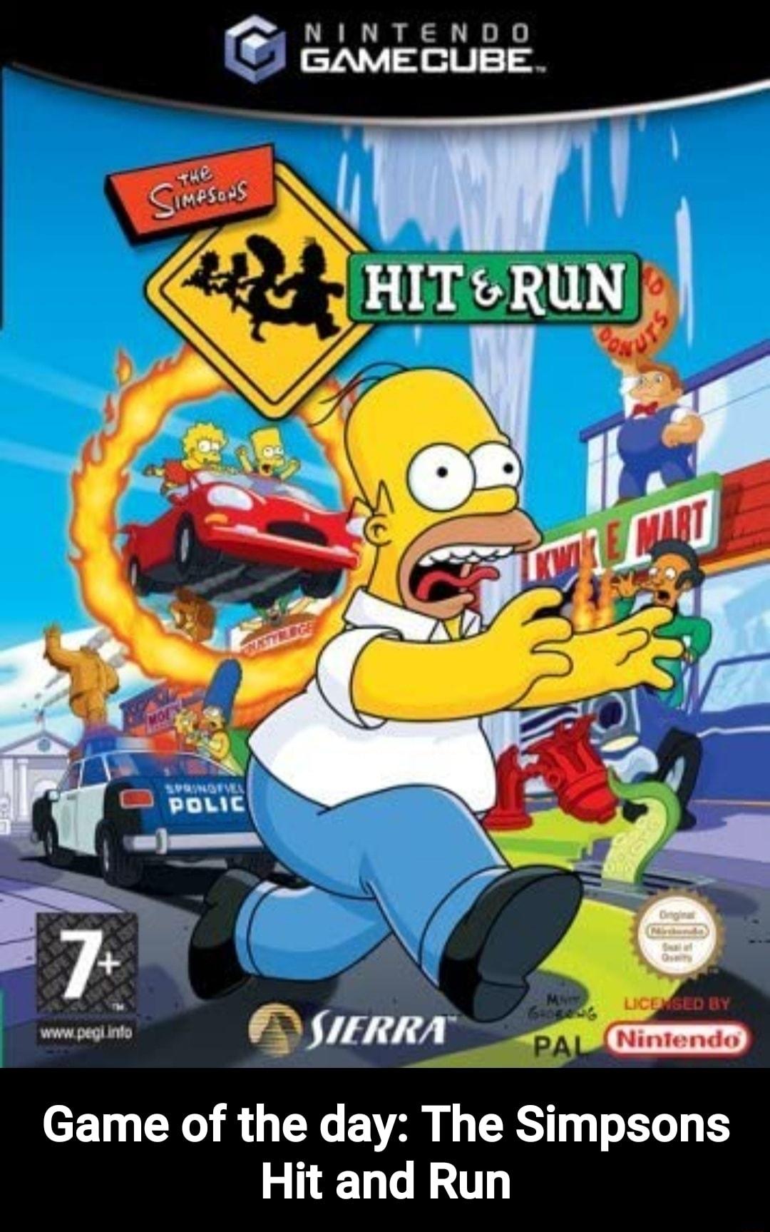 NINTENDO GAMECUBE Game of the day The Simpsons Hit and Run