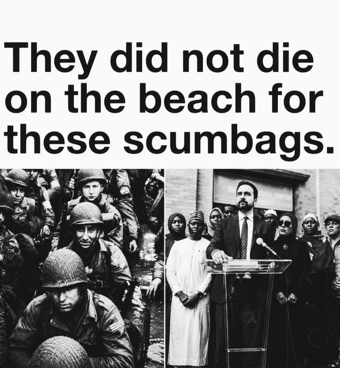 They did not die on the beach for these scumbags.