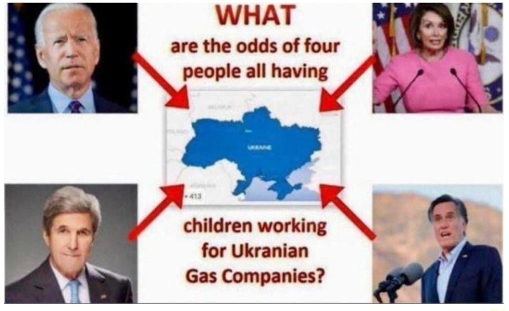 PR WHAT are the odds of four people all having BRENANIS oC 0 children working for Ukranian Gas Companies