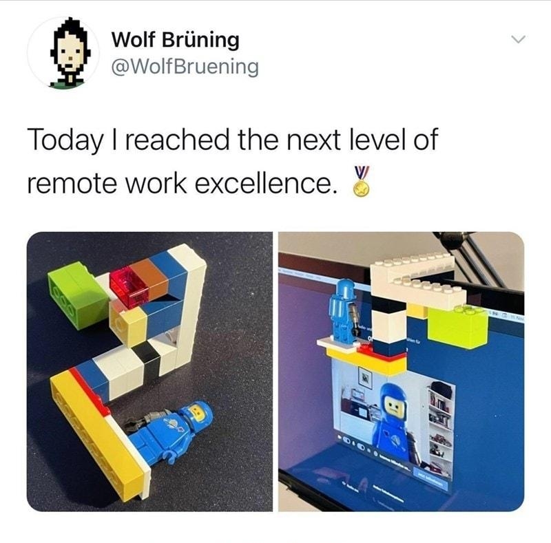Wolf Briining WolfBruening Today reached the next level of remote work excellence v