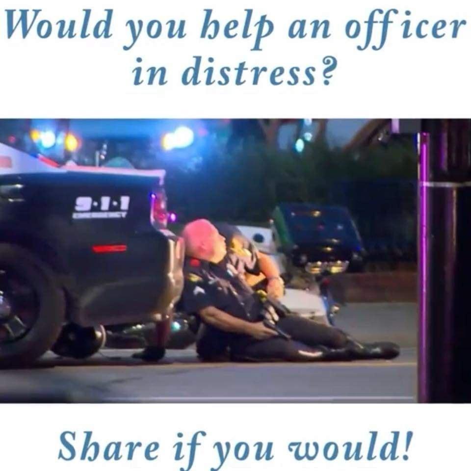 Would you help an officer in distress Share if vou would