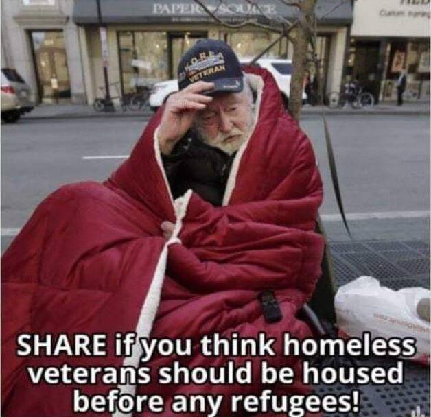 3 BN YL ITR G T D T E5S veterans should be housed before any refugees
