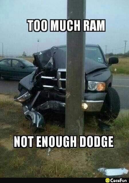 TOO MUCH RAM
NOT ENOUGH DODGE