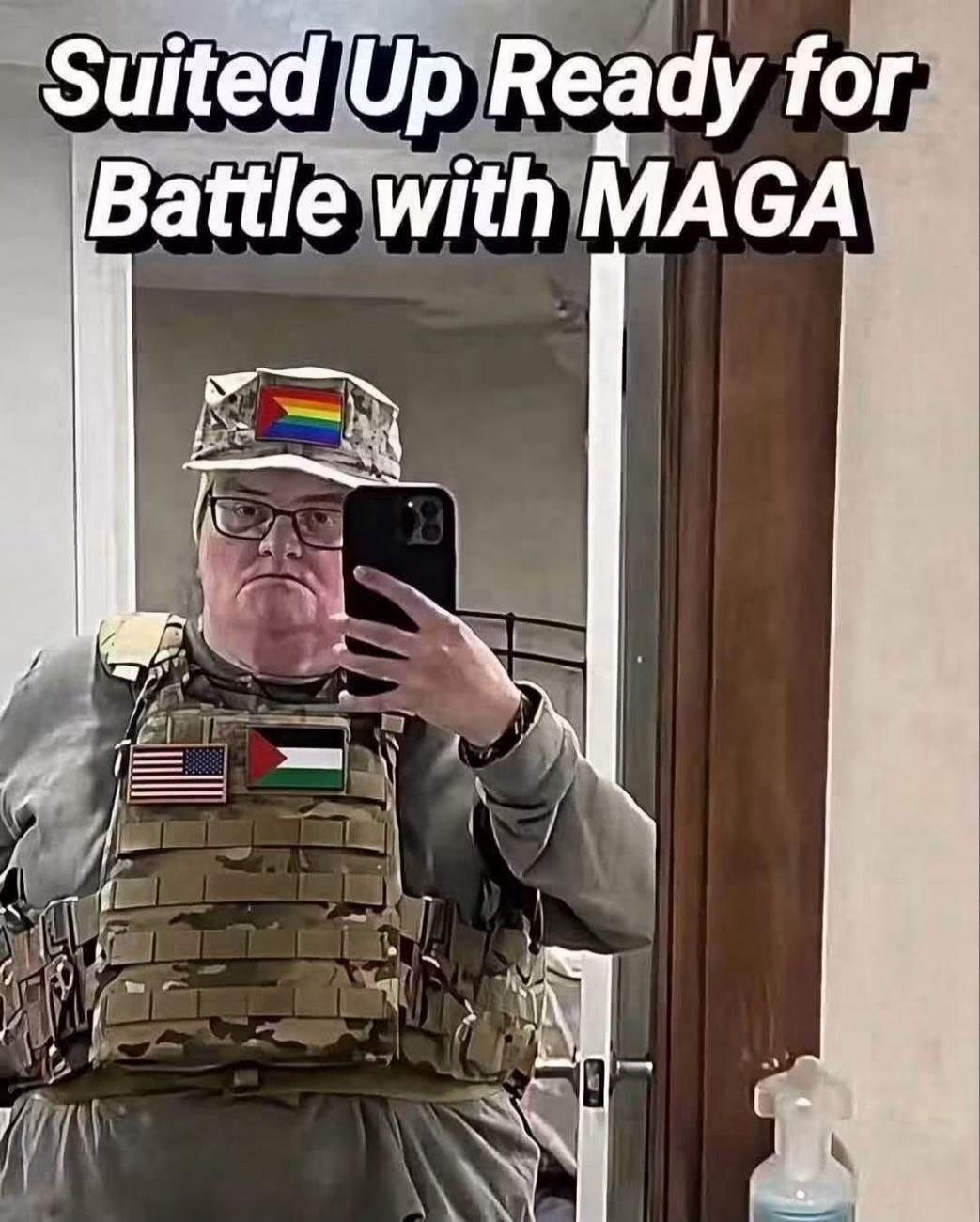 SUITED UP READY FOR BATTLE WITH MAGA