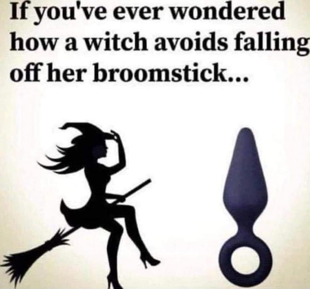 If you've ever wondered how a witch avoids falling off her broomstick...