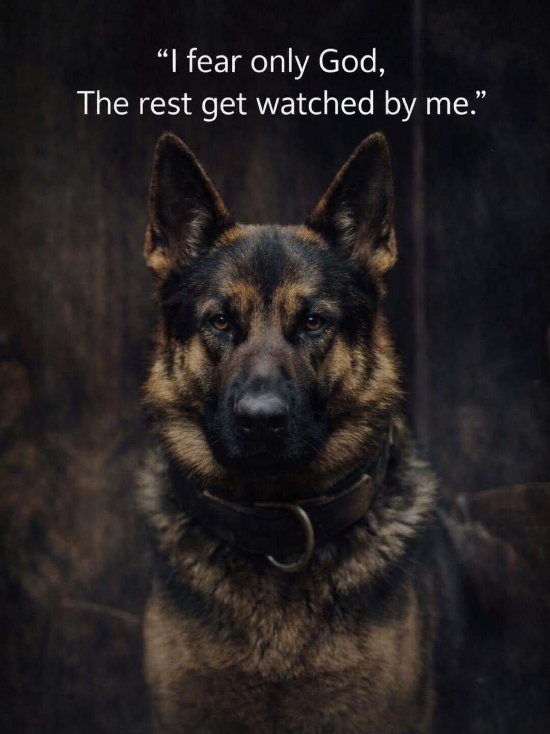 I fear only God, The rest get watched by me.