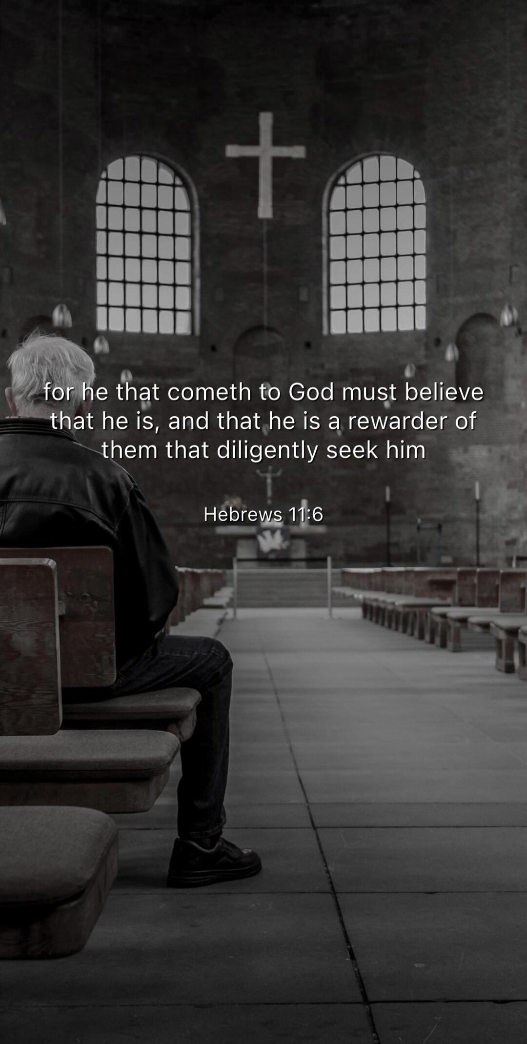 for he that cometh to God must believe that he is, and that he is a rewarder of them that diligently seek him
Hebrews 11:6