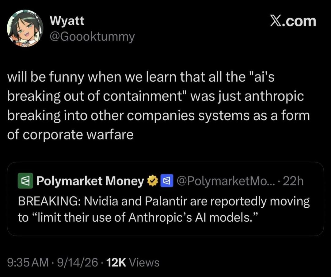 Wyatt @Goooktummy X.com will be funny when we learn that all the 
