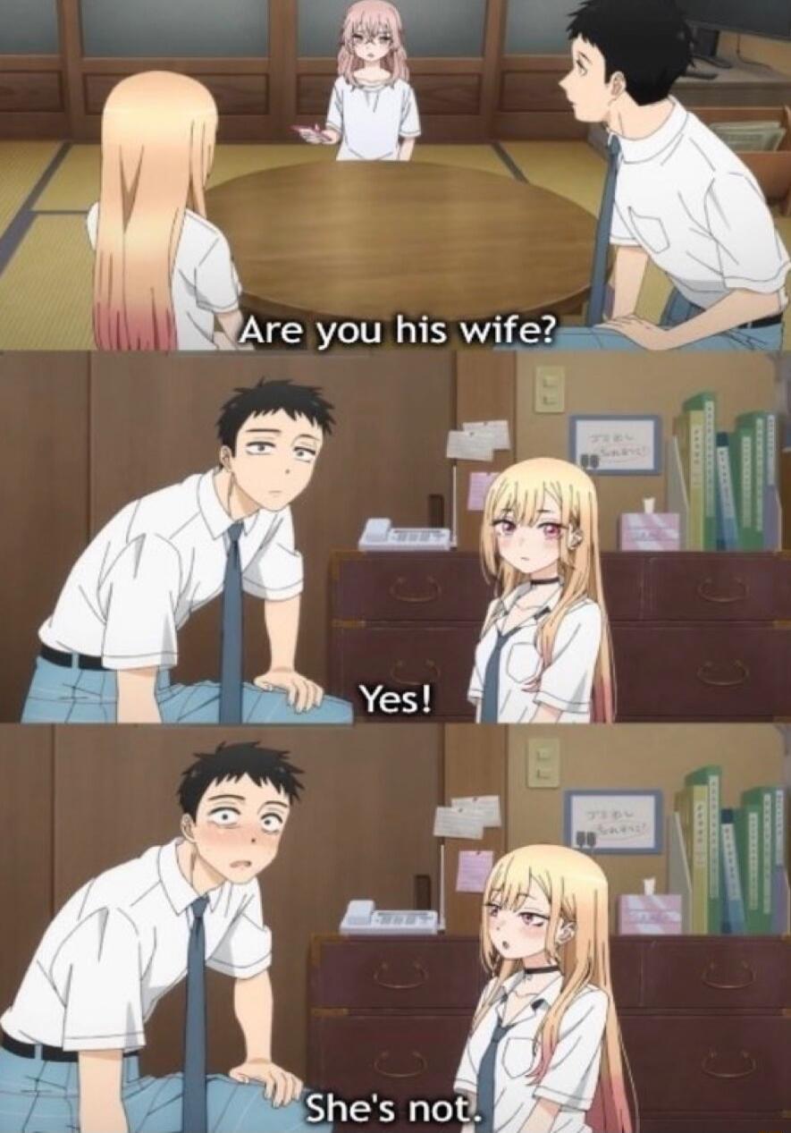 Are you his wife?
Yes!
She's not.