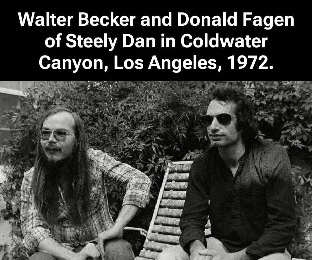 Walter Becker and Donald Fagen of Steely Dan in Coldwater Canyon, Los Angeles, 1972.
