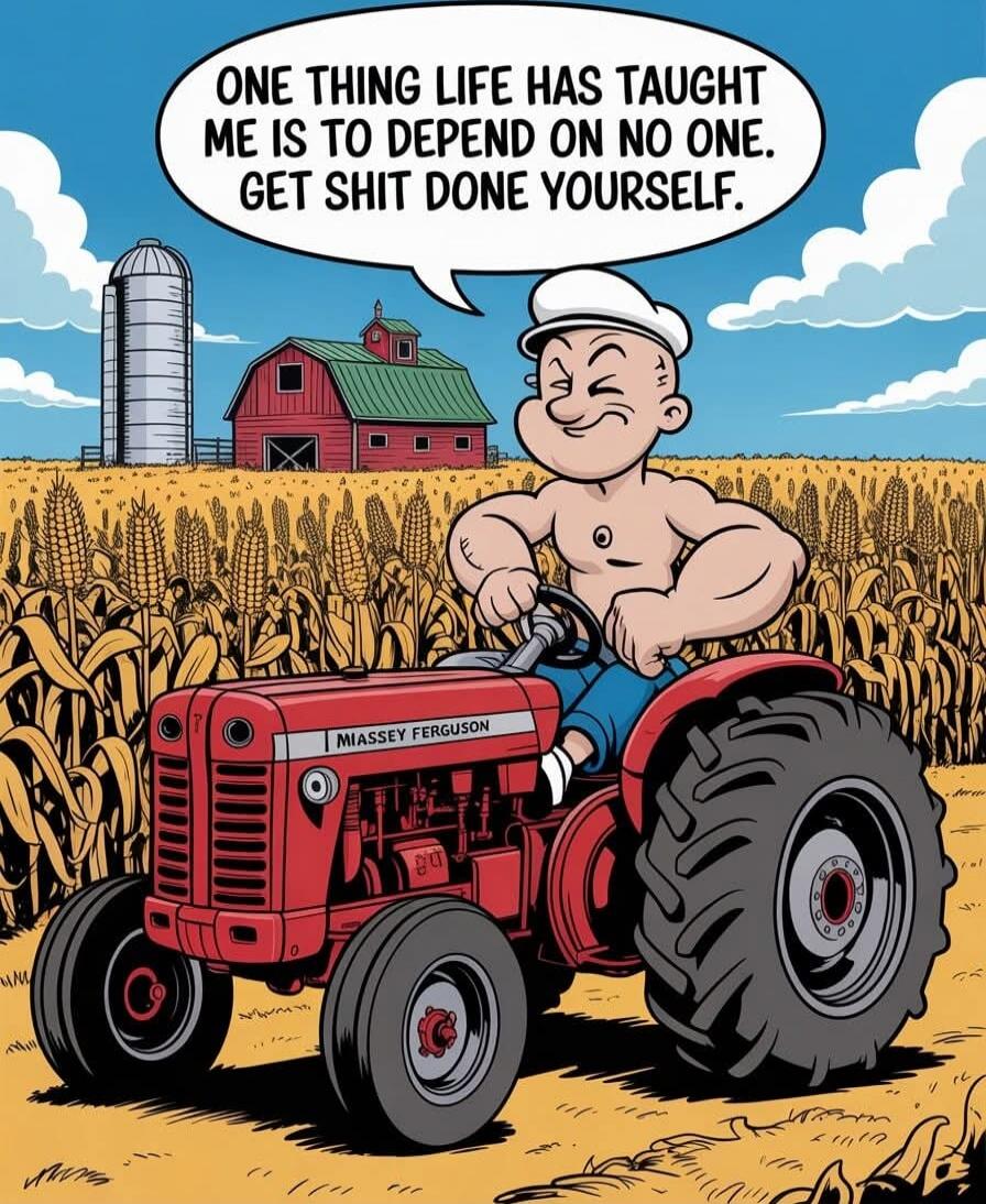 ONE THING LIFE HAS TAUGHT ME IS TO DEPEND ON NO ONE. GET SHIT DONE YOURSELF.