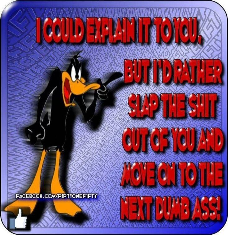 I could explain it to you, but I'd rather slap the shit out of you and move on to the next dumb ass!