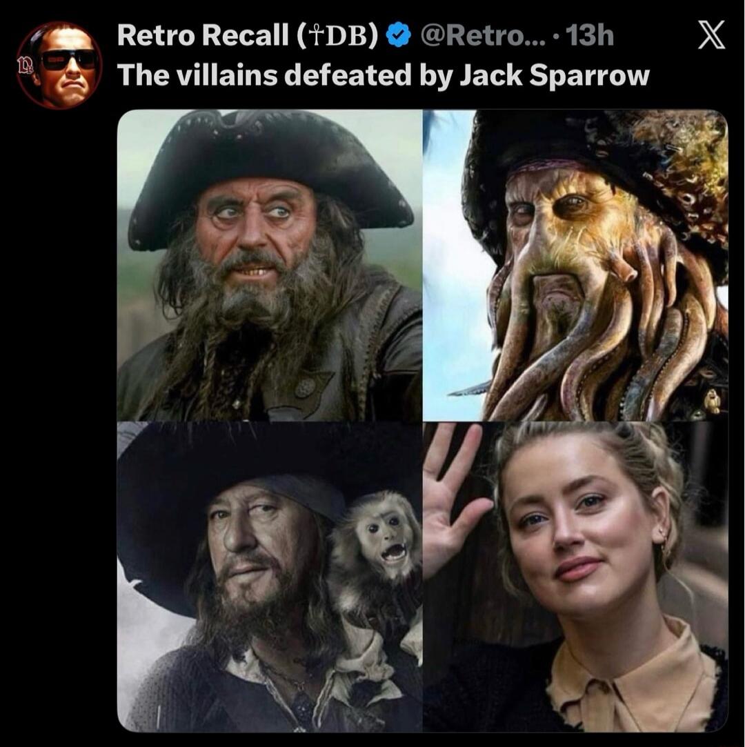 Retro Recall (+DB) @Retro... 13h The villains defeated by Jack Sparrow