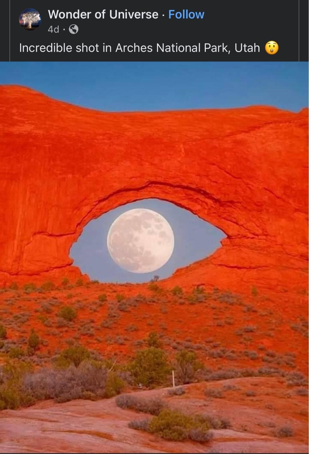 Wonder of Universe Follow 4d Q Incredible shot in Arches National Park Utah