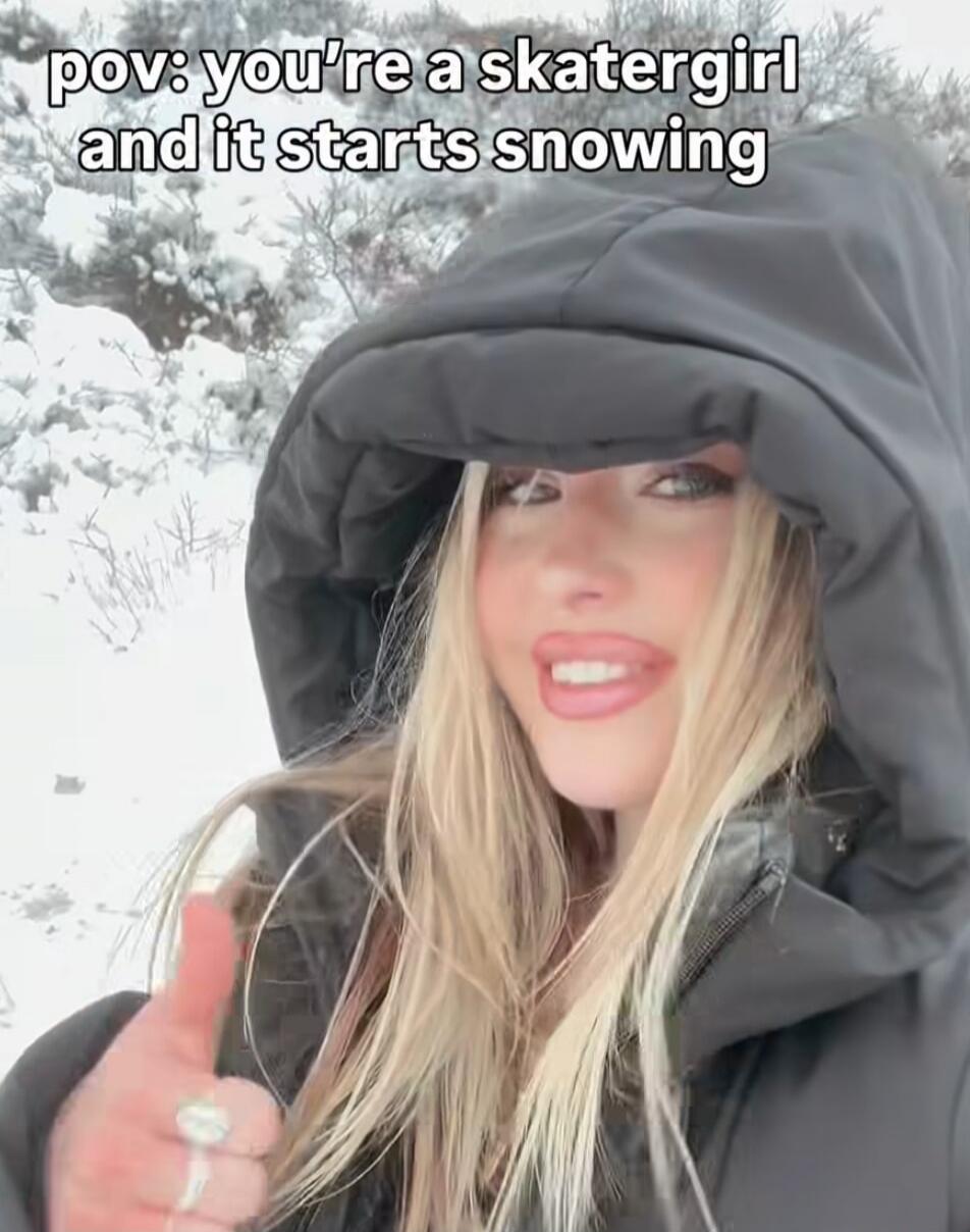 pov: you're a skatERGIRL and it starts snowing
