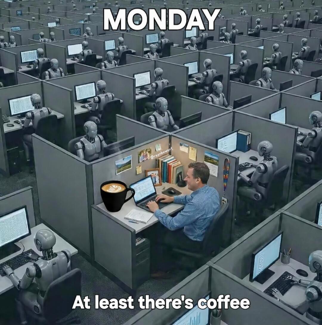 MONDAY At least there's coffee