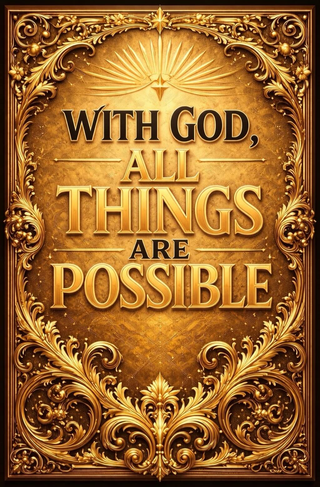 WITH GOD, ALL THINGS ARE POSSIBLE