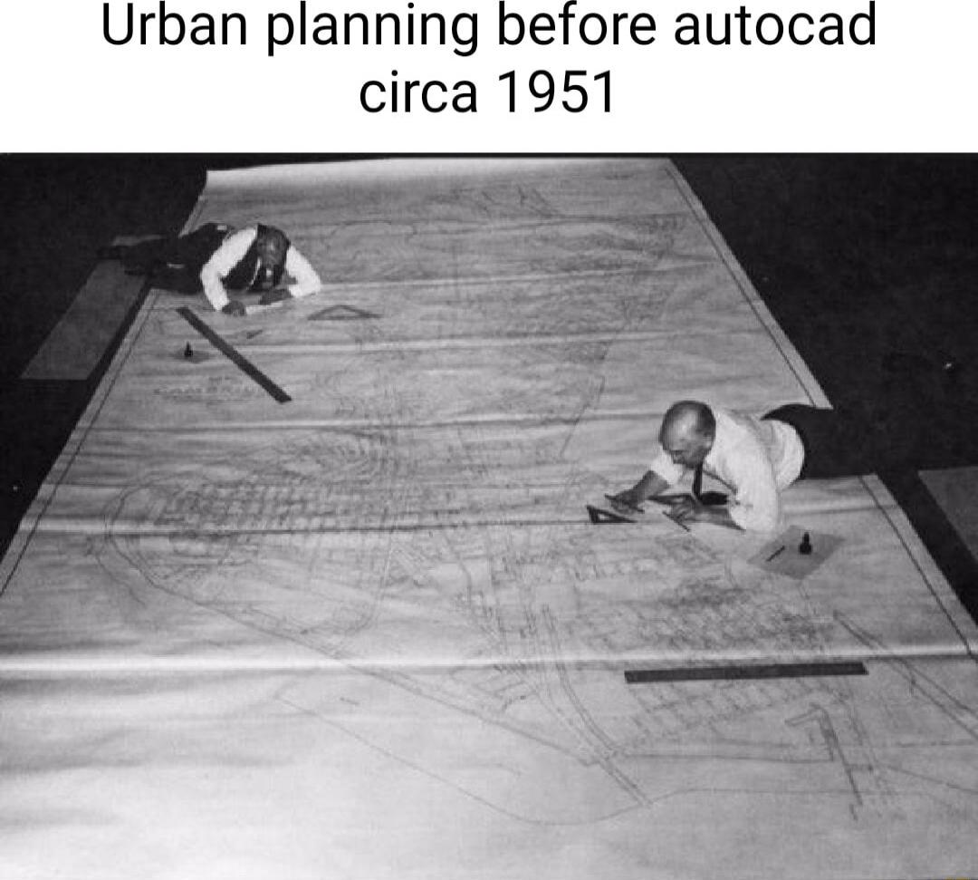 Urban planning before autocad circa 1951