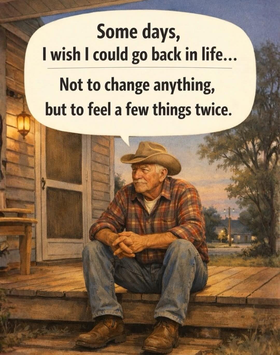 Some days, I wish I could go back in life... Not to change anything, but to feel a few things twice.
