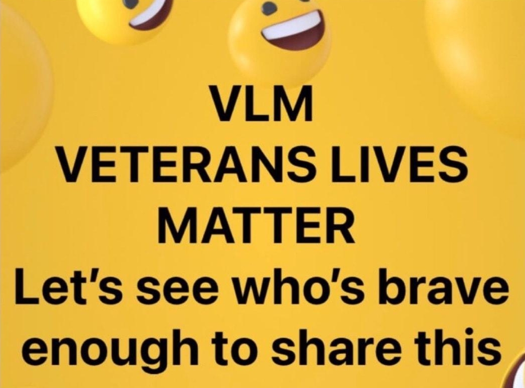 o VLM VETERANS LIVES MATTER Lets see whos brave enough to share this y