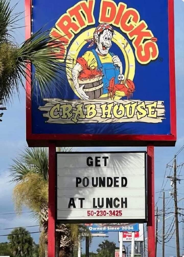 DIRTY DICKS CRAB HOUSE GET POUNDED AT LUNCH 50-230-3425 Owned Since 2004