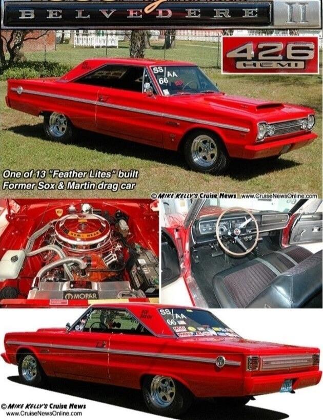 BELVEDERE II 426 HEMI SS/AA 66 One of 13 