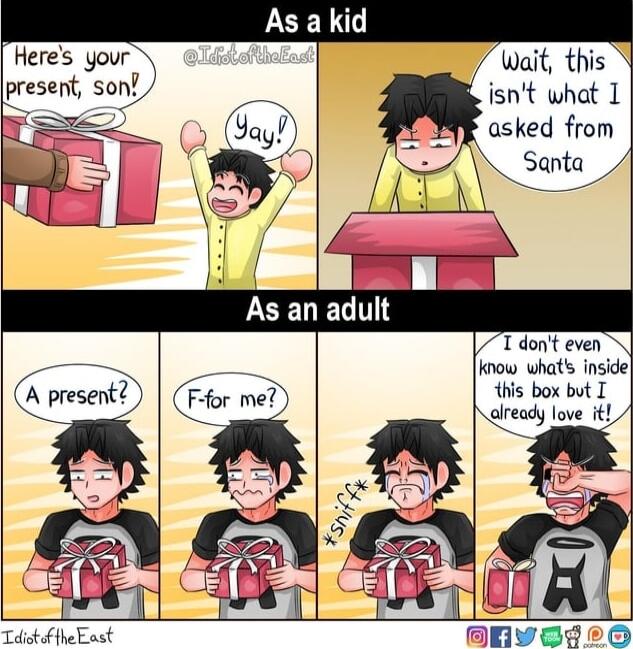 Heres your present SW Apwsentb o Ffor med Wait this isnt what 1 asked from Srantg T dont even know whats inside Ahis box but I TdisteffheEast